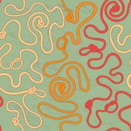 Seamless background with ropes and knots