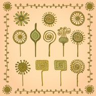 hand drawn floral ornaments