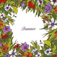 floral frame with flowers N7