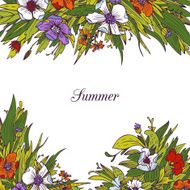 floral frame with flowers N8