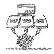 World Wide Web Network Technology Drawing