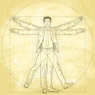 Vitruvian businessman