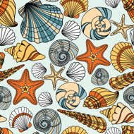 Pattern with seashells