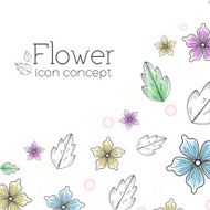 flower background concept of lines style N13
