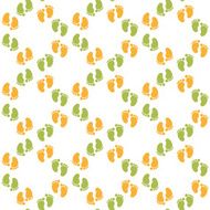 Seamless pattern with baby footprint