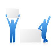 People with posters