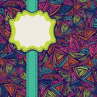 Design template cover with ethnic pattern