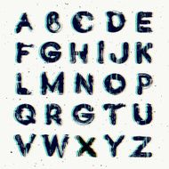 Retro painted font