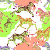 Seamless pattern with zebras N2