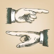 Pointing Hands illustration