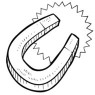 Horseshoe magnet sketch