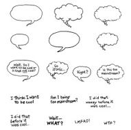 Doodles Funny Hipster Word Bubbles