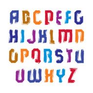 Handwritten contemporary vector uppercase letters
