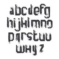 Vector alphabet letters set hand-drawn script N3