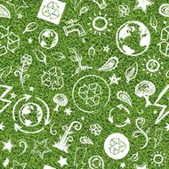 Seamless eco friendly icons background