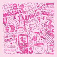 doodle communication background N58