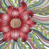 Vector Colored Floral Background Hand Drawn Texture N95