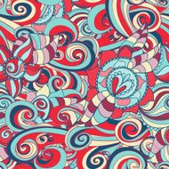 Abstract seamless hand-drawn pattern N83