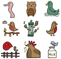 Bird cartoon doodles