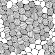 Abstract hand drawn honeycomb