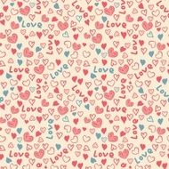 seamless colorful pattern with hearts N2