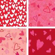 Valentine&#039;s Day - seamless wallpaper design Illustration