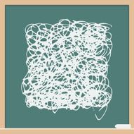 Green Blackboard With Doodle
