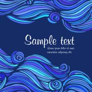 Abstract hand-drawn waves background N14