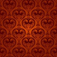 Seamless background - Ornate heart shape