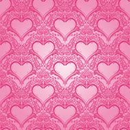 Seamless background - Ornate heart shape N2