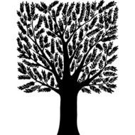Square Shaped Tree Silhouette