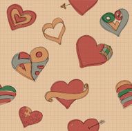 Seamless love doodle N2