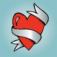 Heart and ribbon N3