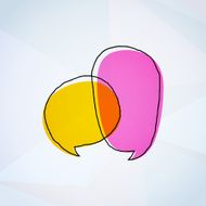 Colorful Vector Doodle Speech Bubbles Drawing On Paper N3