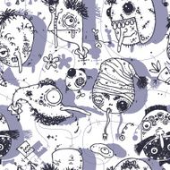 Ugly mugs Seamless pattern