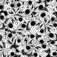 Nosed pumpkins Seamless pattern