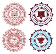 henna lotus mandala