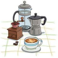 Coffee equipment in colour N2