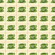 Doodled Teacups Rows