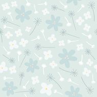 Blue Floral Pattern N4