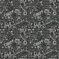 seamless doodle communication pattern N72