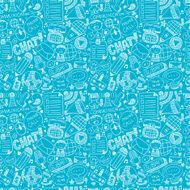 seamless doodle communication pattern N73