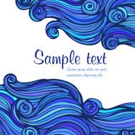 Abstract hand-drawn waves background N16