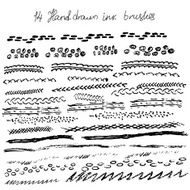 Hand drawn decorative vector brushes