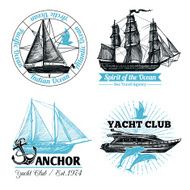 Marine Labels Set
