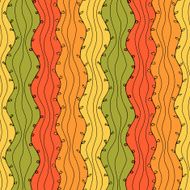 Seamless Abstract Hand Drawn Wave Pattern Autumn
