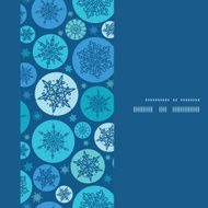 Vector round snowflakes Christmas snowflake silhouette pattern frame card template N20