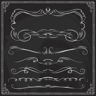 Hand-drawn line border set N45