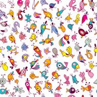 Cartoon birds pattern N5