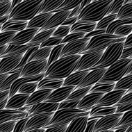 Vector seamless hand-drawn pattern with waves